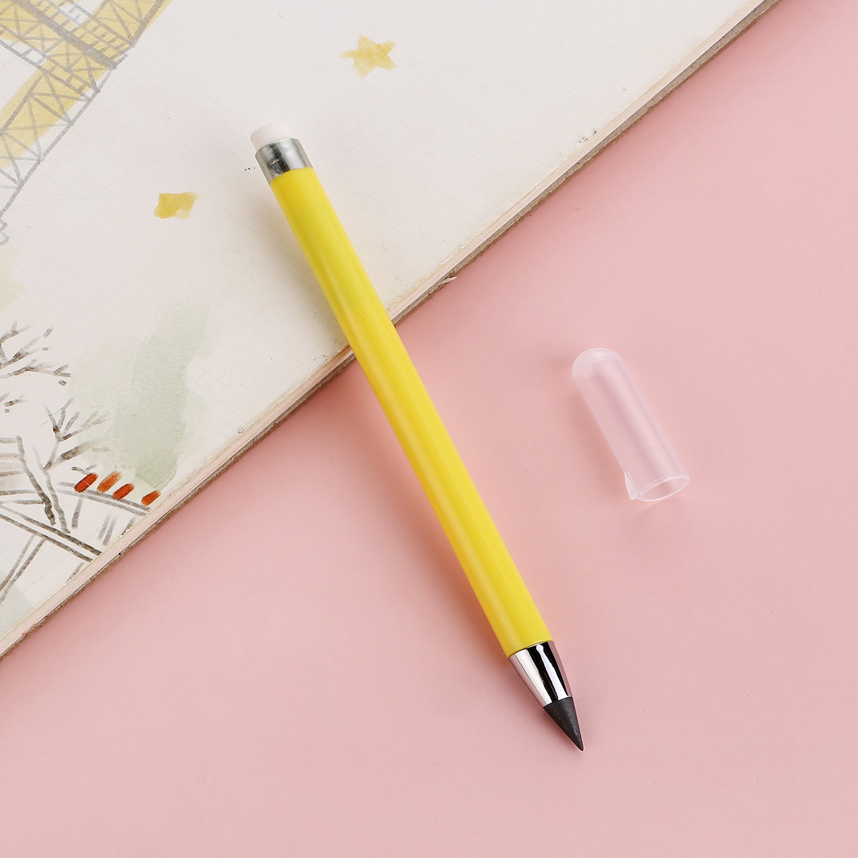 Tecnología de plástico de plástico al por mayor sin afilar sin tinta Eternal Pencil